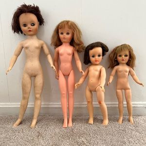 Vintage Lady Dolls - Creepy Bundle of 4 - “AS IS”Condition